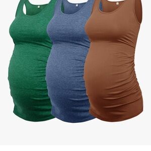 Maternity Tank& Legging Bundle Sleeveless Tank Top - Black Buttergene Leggings